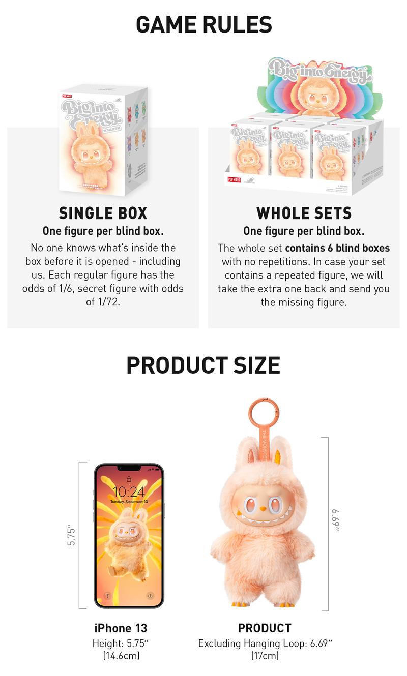 THE MONSTERS Big into Energy Series-Vinyl Plush Pendant Blind Box — 3.0